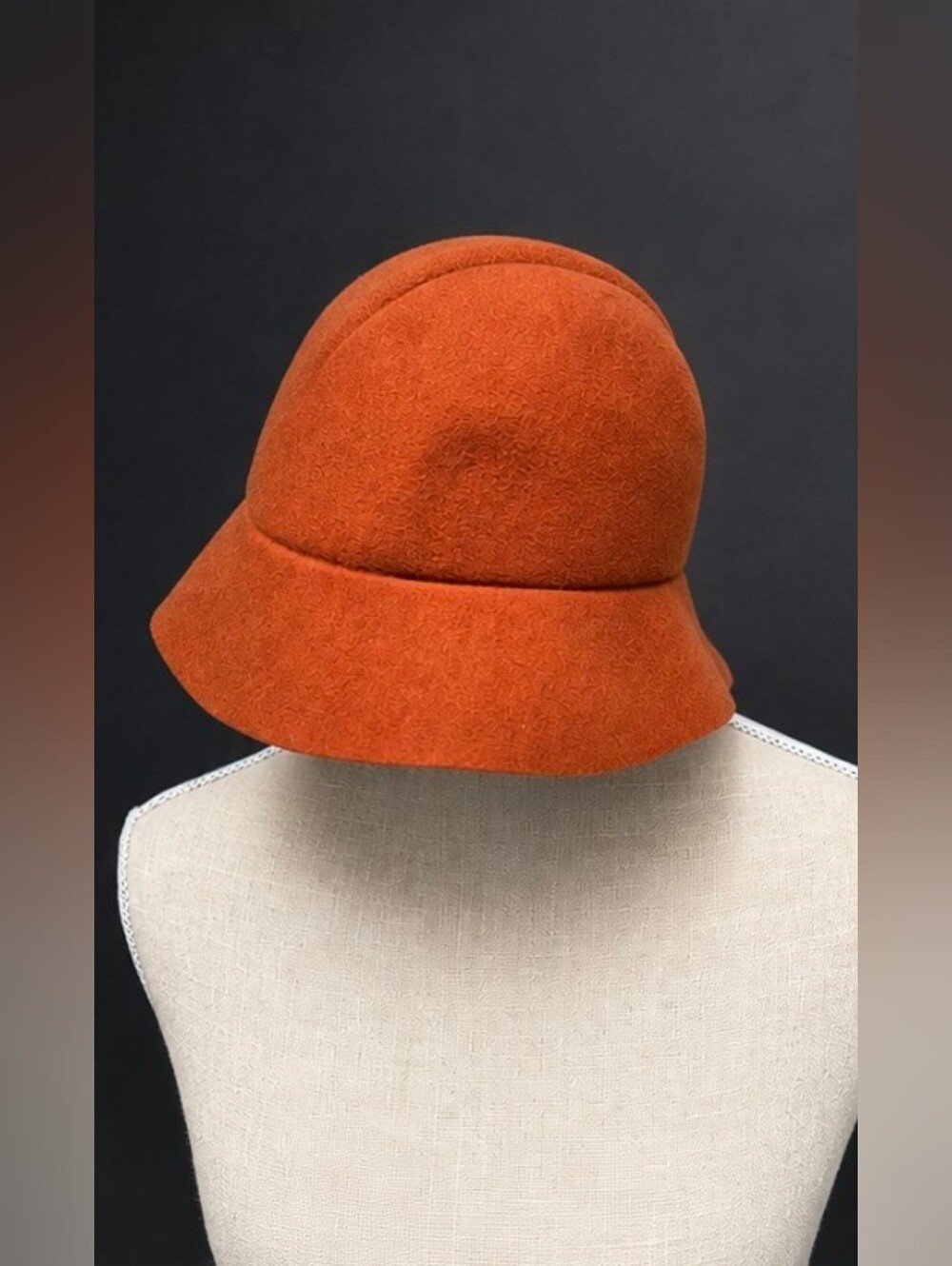 Vintage Bollman Americana Wool Felt Cloche Hat Made USA Boutique Kate's